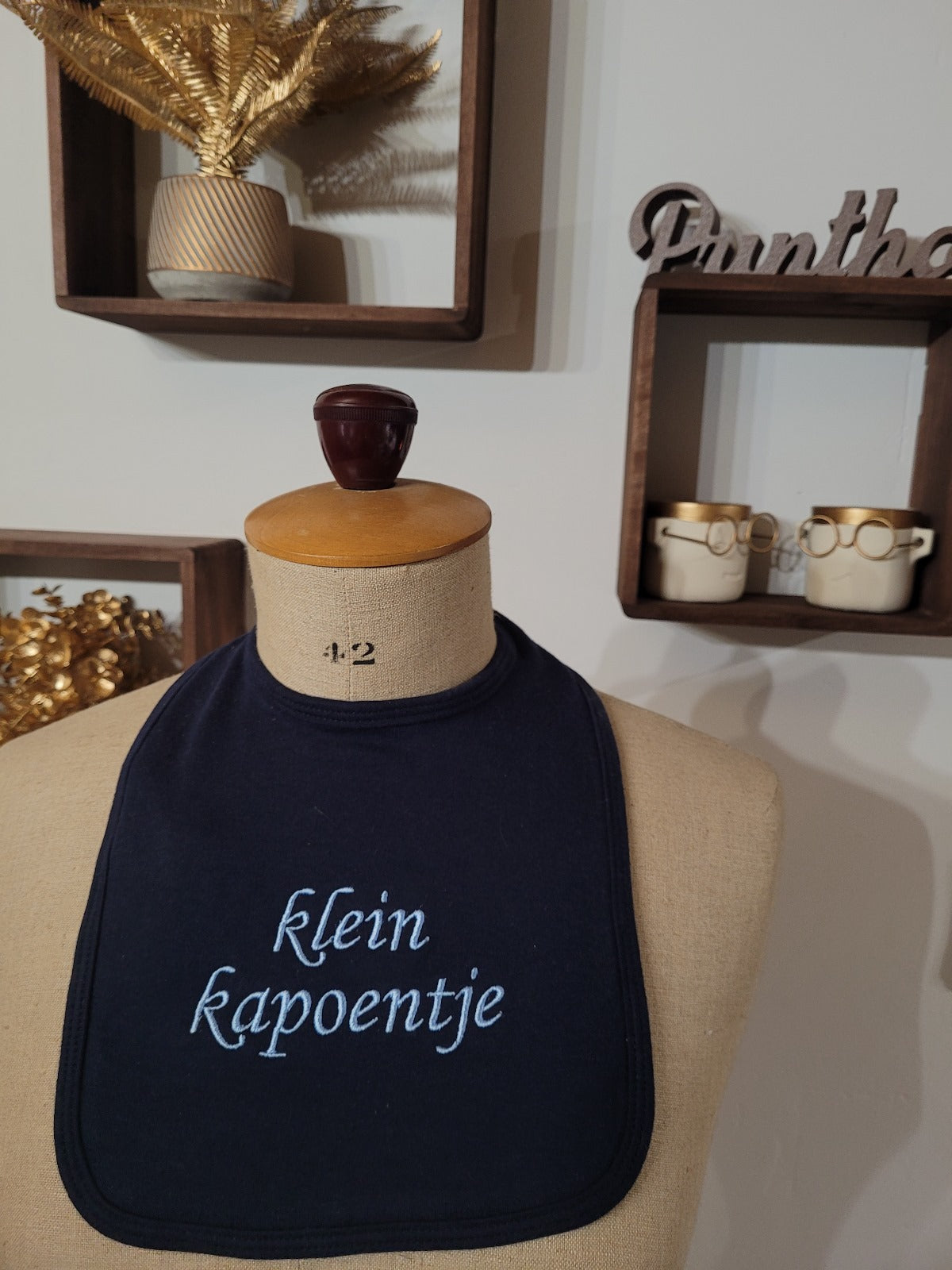 Slabbetje met naam/kleine tekst